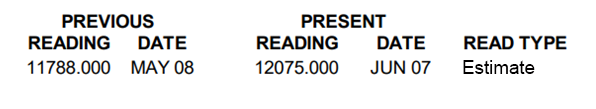 Reading Estimate