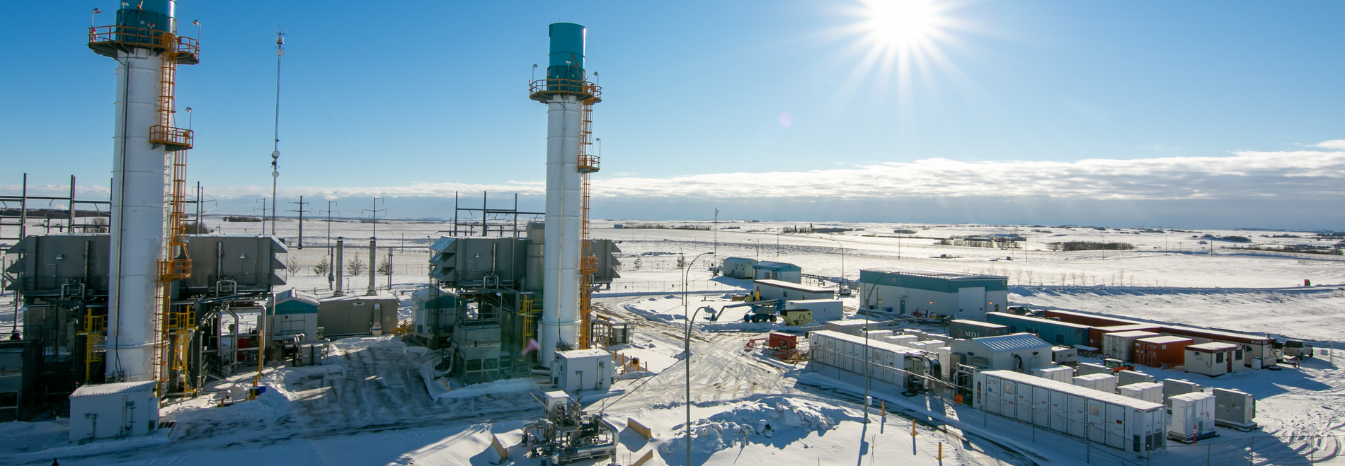 Crossfield Energy Centre during winter